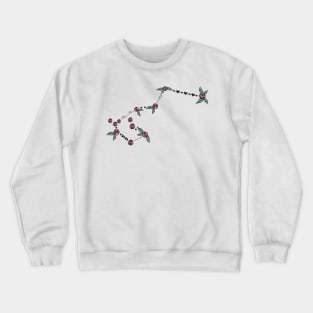 Carina (Keel) Constellation Roses and Hearts Doodle Crewneck Sweatshirt